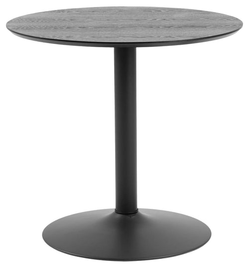 Masa de cafea din MDF si metal, Ibiza Negru, Ø80xH74 cm