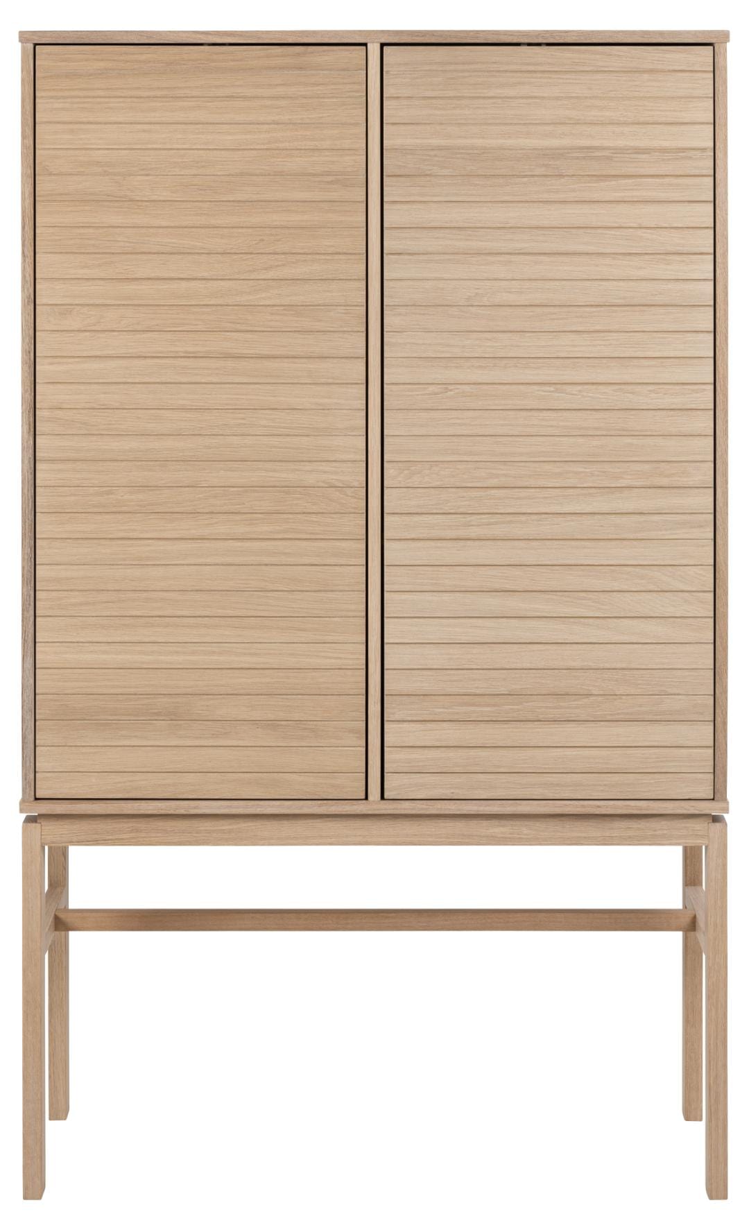 Cabinet din MDF si lemn, cu 2 usi, Linley Natural, l90,8xA40xH150 cm (1)