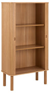 Cabinet din MDF si lemn, cu 2 usi, Langley Stejar, l80xA40xH145 cm (2)