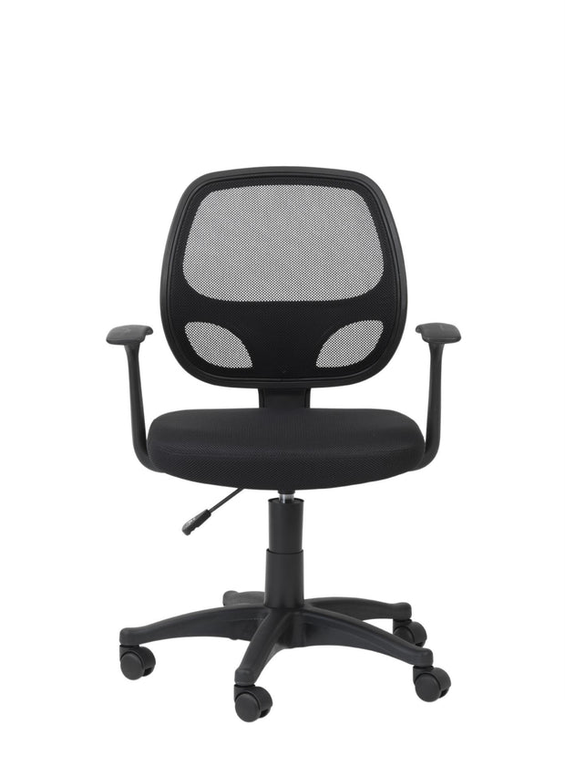 Scaun de birou ergonomic tapitat cu stofa, Davis Negru, l61xA55xH100 cm (2)