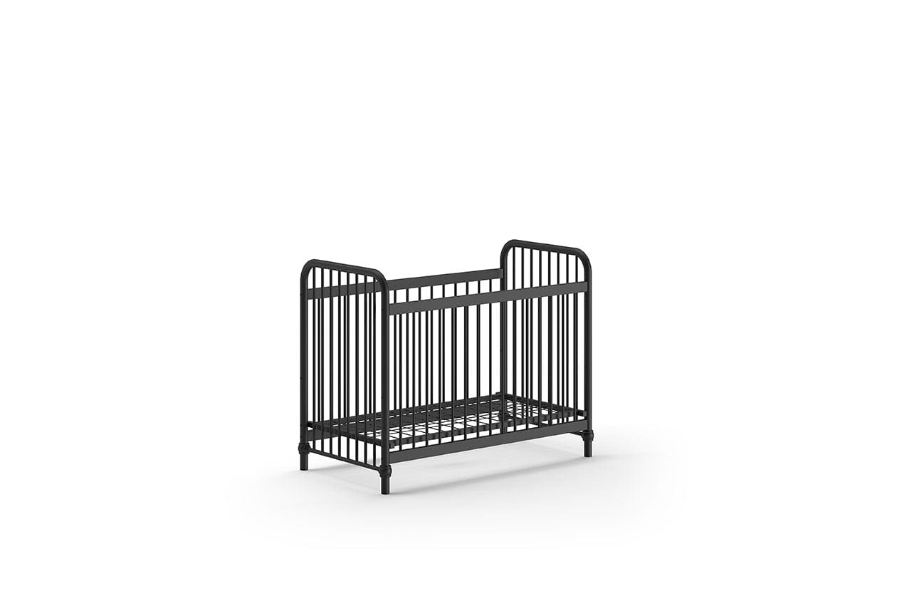 Patut din metal, pentru bebe, Bronxx Negru, 120 x 60 cm