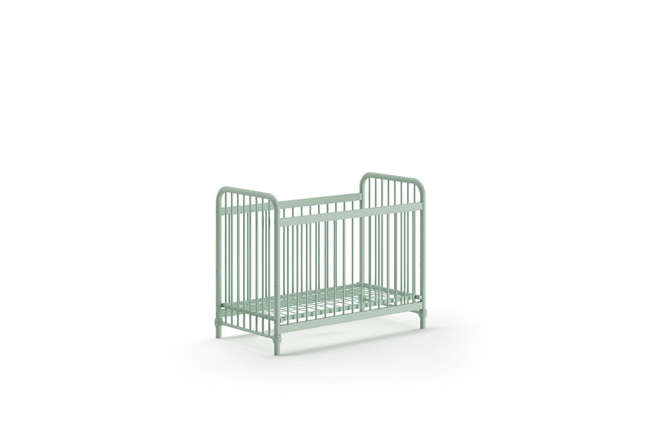 Patut din metal, pentru bebe, Bronxx Verde Olive, 120 x 60 cm