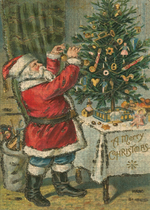 Puzzle Santa Trims the Tree, 1000 piese, 27,5 x 20 cm (1)