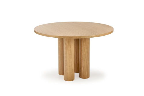 Masa rotunda din MDF si furnir, Elefante Stejar, Ø120xH77 cm