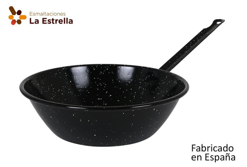 Cratita din metal emailat, Ø26 cm, 3,8L, Jaspeada Negru