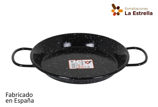 Tigaie paella din metal emailat, Ø24 cm, Jaspeada Negru