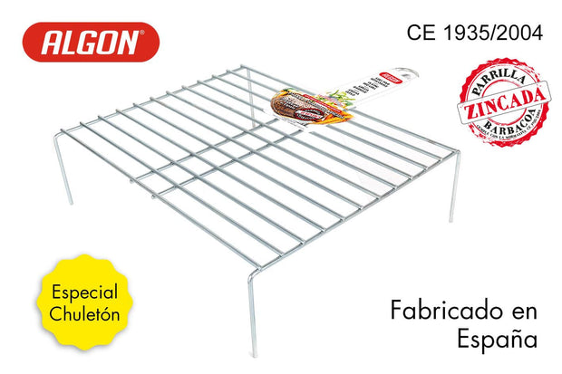 Grill portabil BBQ din zinc, Algon Crom, L43xl35xH52,5 cm