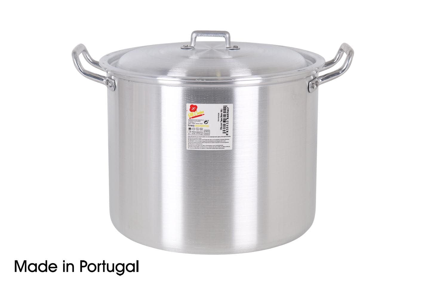 Oala din aluminiu, capac inclus, Ø26 cm, 10L, Mi Cocina Crom