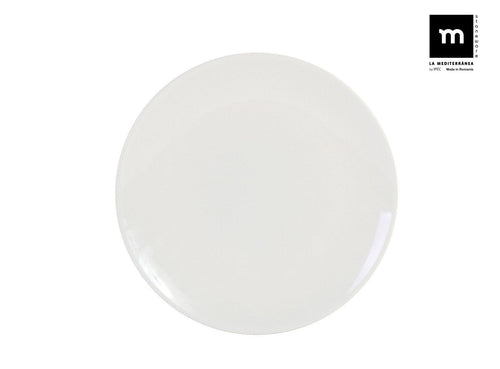 Farfurie pentru cina, din ceramica, Ivory Alb, Ø26xH2 cm