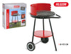 Gratar BBQ pentru carbuni, din metal, Algon Rosu / Negru, Ø43xH71 cm