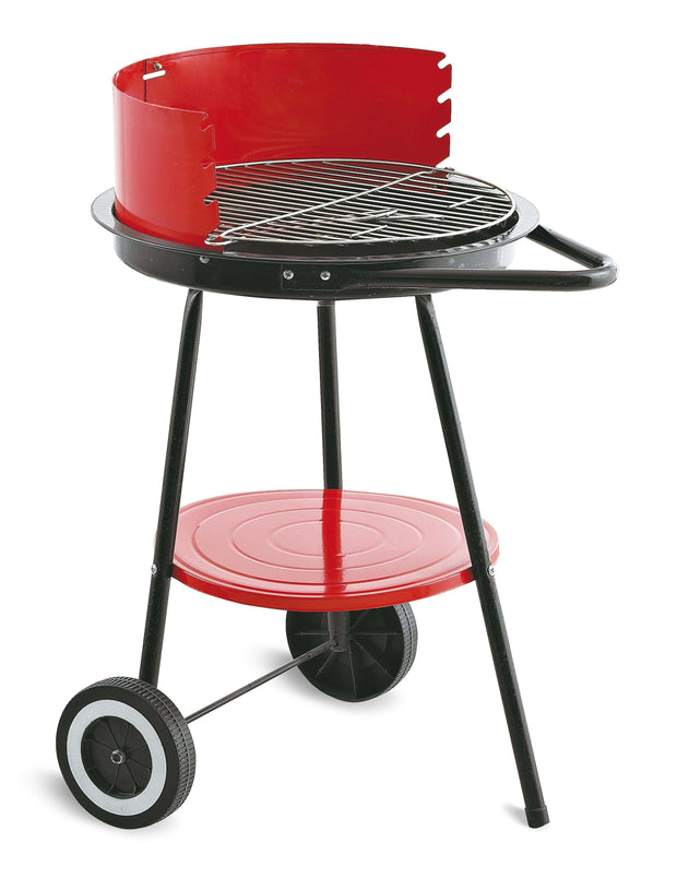 Gratar BBQ pentru carbuni, din metal, Algon Rosu / Negru, Ø43xH71 cm (2)