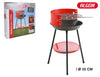 Gratar BBQ pentru carbuni, din metal, Algon Rosu / Negru, Ø36xH55 cm