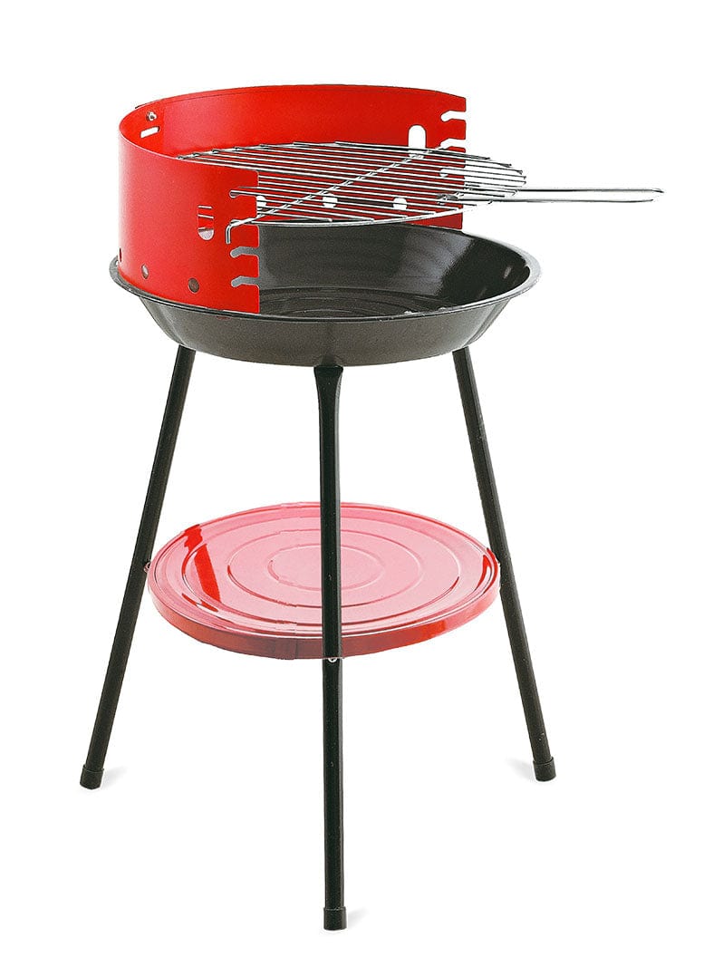 Gratar BBQ pentru carbuni, din metal, Algon Rosu / Negru, Ø36xH55 cm (3)