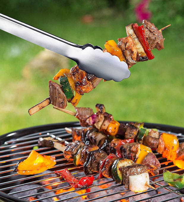 Cleste pentru BBQ din otel inoxidabil, Algon Argintiu, 41 cm (5)