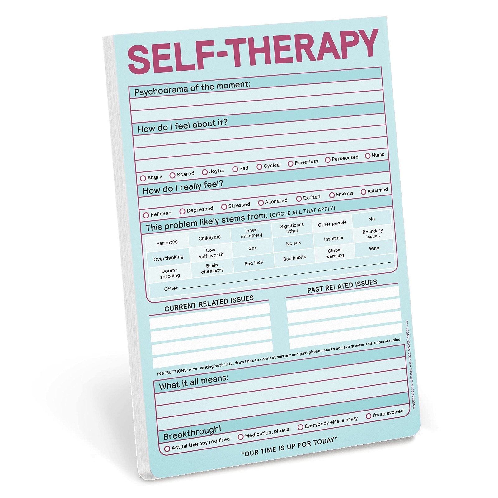 Planificator Self-Therapy Pad, in Limba Engleza