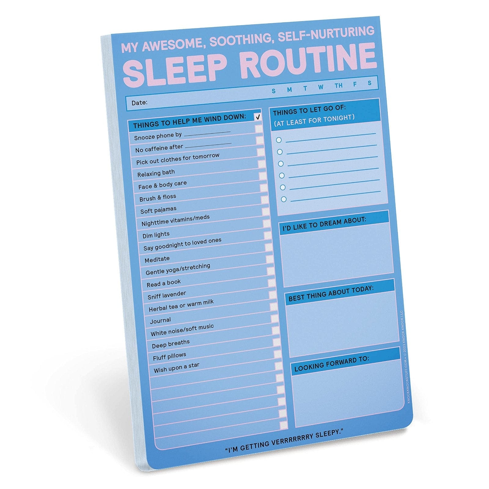 Planificator Sleep Routine Pad, in Limba Engleza
