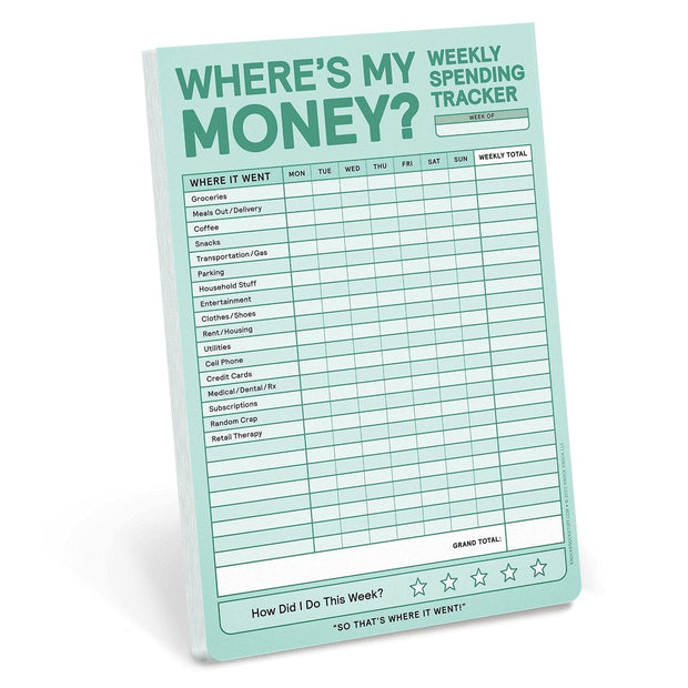 Planificator Where's My Money Weekly Budget Tracker Pad, in Limba Engleza