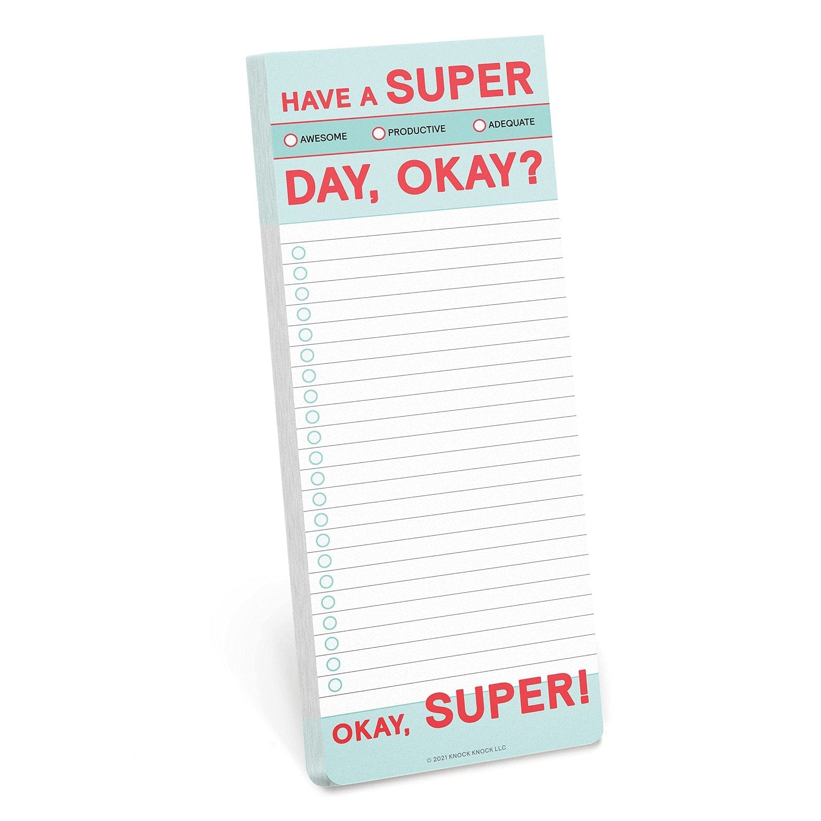 Planificator Have a Super Day Make-a-List Pad, in Limba Engleza