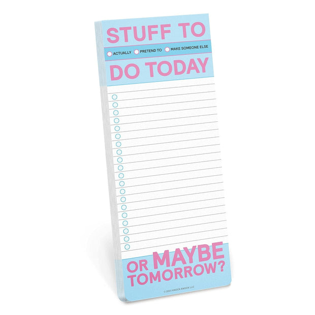 Planificator Stuff To Do Today Make-a-List Pad, in Limba Engleza