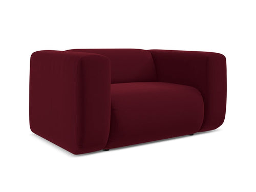 Fotoliu Fix tapitat cu stofa, Ekahi Velvet C14 Burgundy / Negru, l137xA89xH70 cm