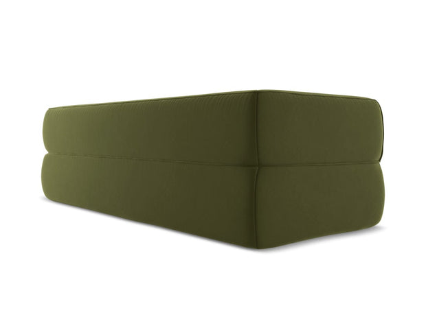 Canapea Fixa, 3 locuri, Tapitata cu Stofa, Liko Velvet 3S-C23 Verde Olive / Negru, l220xA95xH74 cm (3)