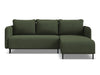 Coltar Extensibil, Sezlong pe Dreapta, Lada de Depozitare, Tapitat cu Stofa, Luana C2 Verde Olive, l236xA162xH90 cm (1)