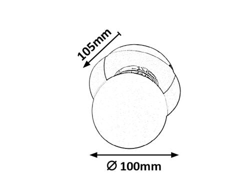 Aplica Becca 2110 Crom / Alb (2)