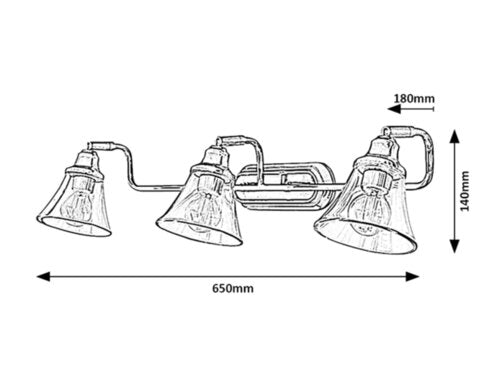 Aplica Antoine 3209 Crom / Transparent (3)