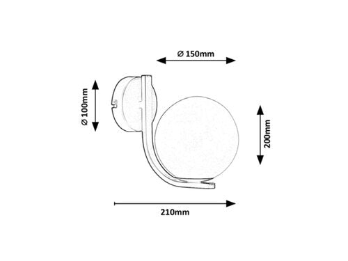 Aplica Aslan 3468 Negru Mat / Alb (1)