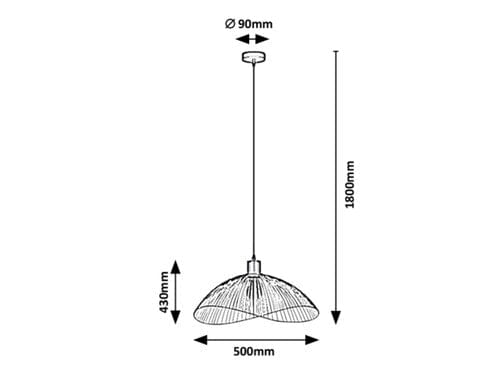 Lustra Iduna 4347 Negru Mat (2)