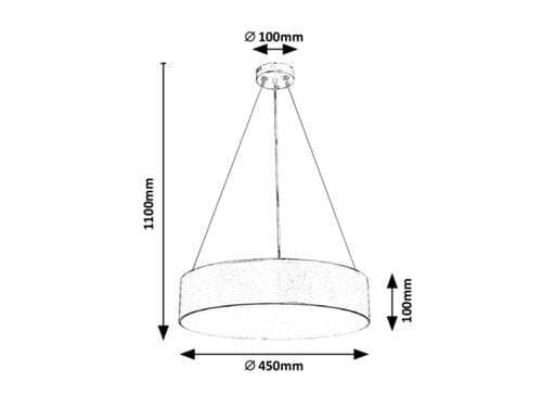 Lustra Renata 5082 Negru Mat / Alb (2)