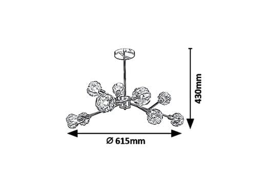 Lustra Kassia 5395 Auriu / Transparent (1)