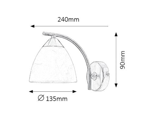 Aplica Tristan 7201 Gri / Alb (1)