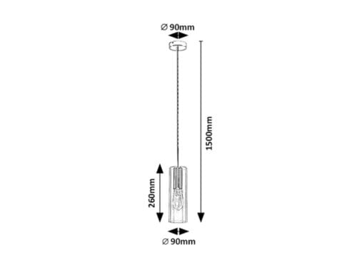 Lustra Esta 72049 Negru Mat / Transparent (4)