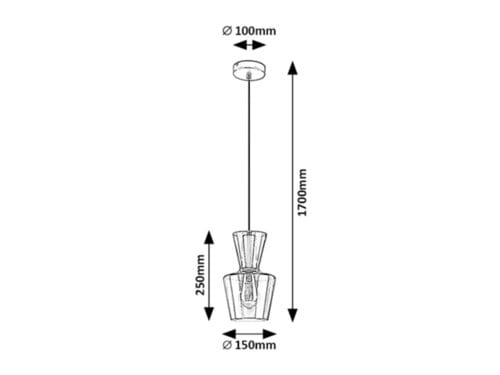 Lustra Abra 72161 Negru Mat / Fumuriu (4)