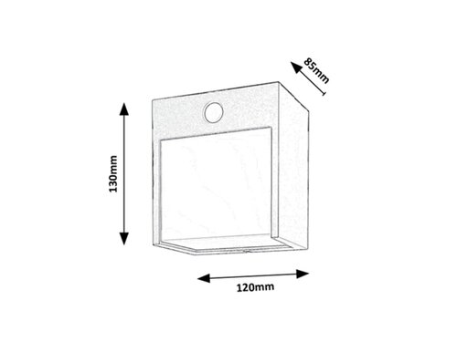 Aplica exterior Balimo 7478 Negru Mat / Alb (3)