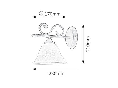 Aplica Dorothea 7771 Negru Mat / Alb (1)