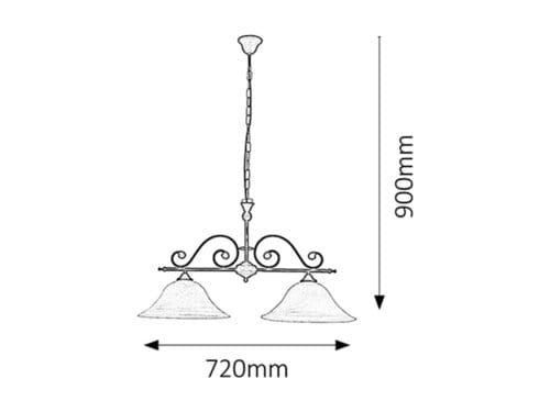 Candelabru Dorothea 7777 Negru Mat / Alb (1)