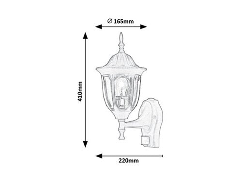 Aplica exterior Milano 7837 Negru Mat (3)