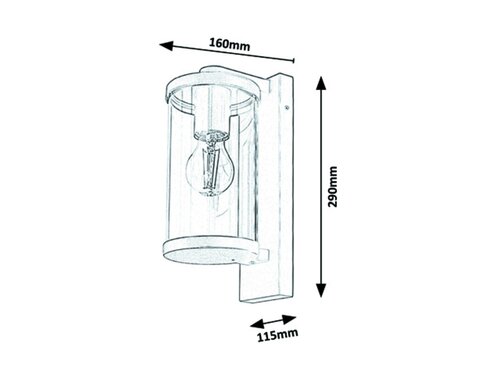 Aplica exterior Silistra 7891 Antracit / Transparent (2)