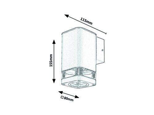 Aplica exterior Sintra 7955 Negru Mat / Transparent (2)