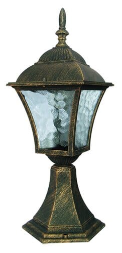 Lampadar exterior Toscana 8393 Auriu Antichizat / Transparent