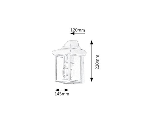 Aplica exterior Norvich 8754 Auriu Antichizat / Transparent (2)