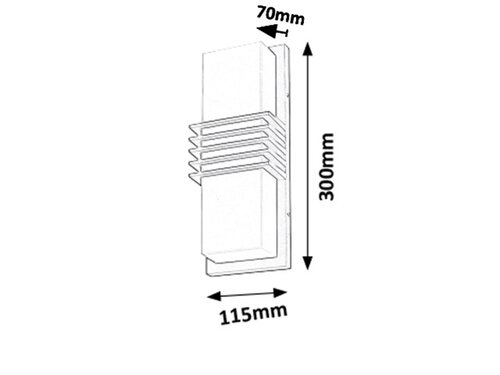 Aplica exterior Rodez 8940 Antracit / Alb (2)