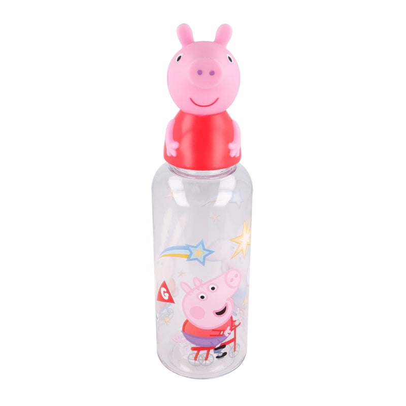 Sticla de apa pentru copii cu figurina, din plastic, Peppa Multicolor, 560 ml