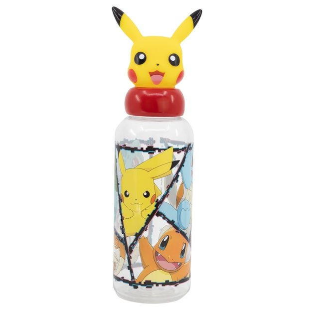 Sticla de apa pentru copii cu figurina, din plastic, Pokemon Multicolor, 560 ml