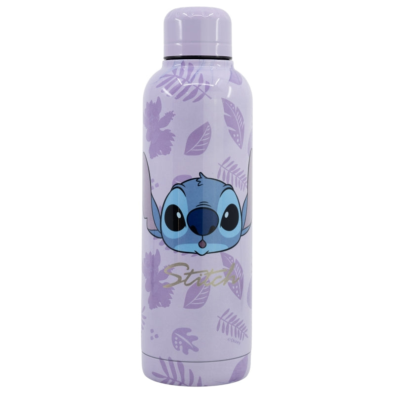 Sticla termoizolanta pentru copii, din otel si sticla, Stitch Multicolor, 515 ml