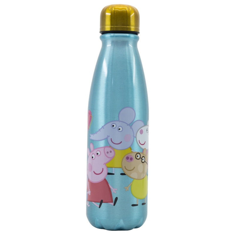 Sticla de apa pentru copii, din aluminiu, Peppa Pig Multicolor, 600 ml (1)