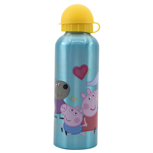 Sticla de apa pentru copii, din aluminiu, Peppa Pig Multicolor, 530 ml