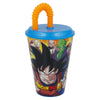 Pahar pentru copii, din plastic, cu pai, Dragon Ball Multicolor, 430 ml